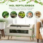 Terrarium för Reptiler, 140 L, Värmedynekompatibelt, Glasfönster