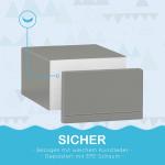 Barnhylla Leksaksförvaring Ljusgrå av MDF för Barnrum 4-Vånings Hylla med 2 Förvaringslådor 67 x 29 x 98 cm