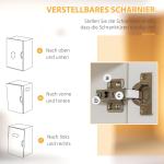 Köksskåp Buffé Vit av Trä för Kök Högskåp med 2 Hyllor och 2 Skåp Justerbara Hyllor Mikrovågshylla