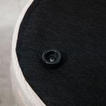 Ottomansk Pall, Set om 2, Förvaringsutrymme, Manchesterlook, Krämvit, 40 x 40 x 41 cm